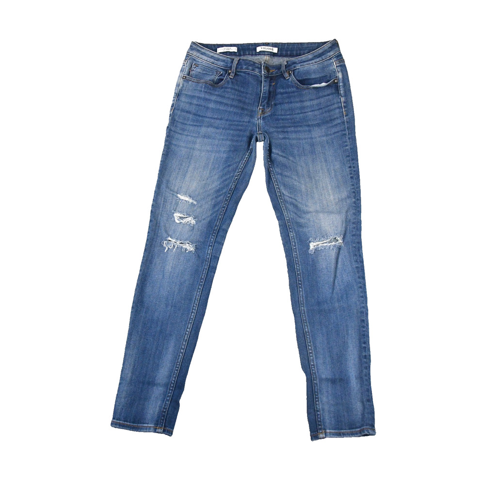 VIGOSS Jeans Womens 29 (29x27) Jagger Skinny Blue Denim Distressed